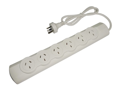 6 Outlet Power Board With Overload Protection
