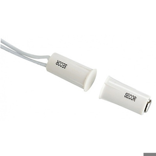 Reed Switch, Flush Mount, Stubby, White, 9.5 x 19mm