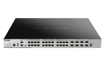 D-Link 28-Port Layer 3 Stackable Managed Gigabit PoE Switch with 4 10GbE Ports