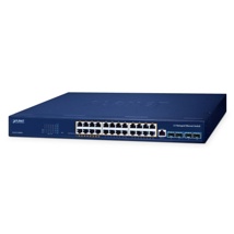 Planet L3 8-Port 802.3bt PoE + 16-Port 802.3at PoE + 4-Port 10G SFP+ Managed Ethernet Switch