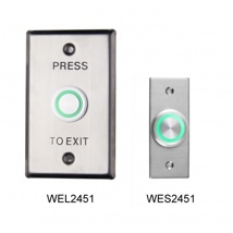 Exit Button, Piezo, Green LED, Stainless Steel Plate